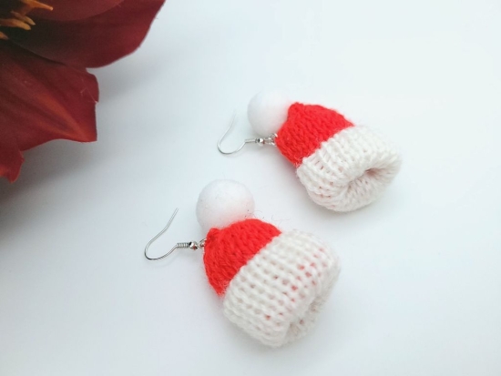 MINI Weihnachtsmützen Ohrringe